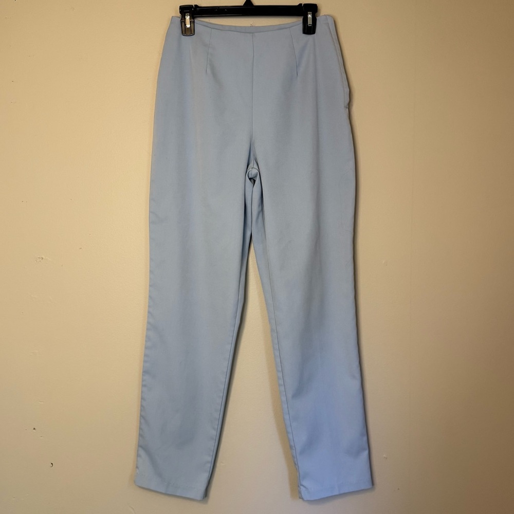 Light blue pale blue women’s vintage dress pants trousers size 10 L straight leg